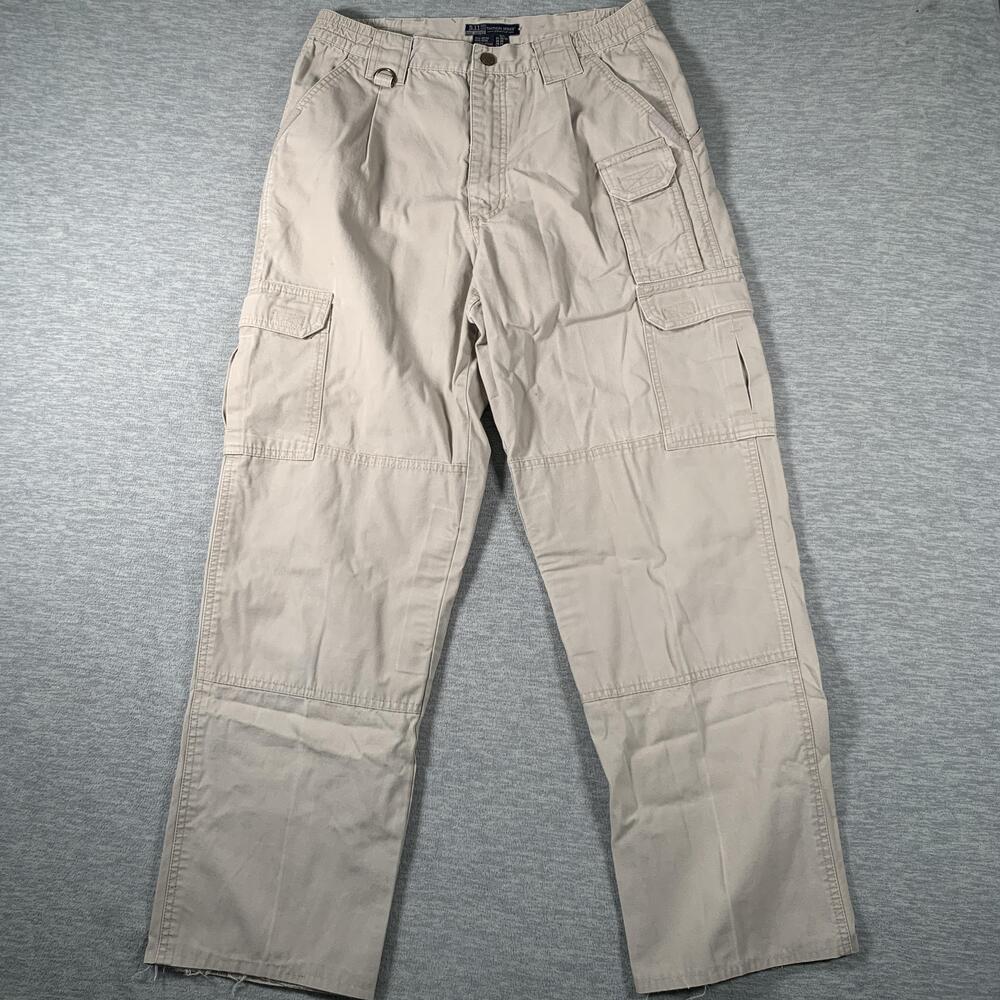 5.11 Tactical Pants Mens 30x29 Beige Khaki Cargo Relaxed Fit Canvas 74251